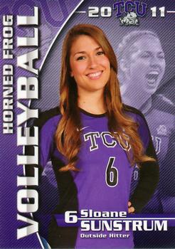 2011 TCU Horned Frog Volleyball Schedules #NNO Sloane Sunstrum Front